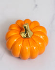 Classic Orange Pumpkin Ceramic Decor