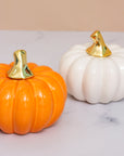 Classic White Pumpkin Ceramic Decor
