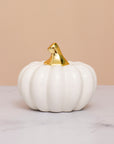 Classic White Pumpkin Ceramic Decor