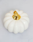 Classic White Pumpkin Ceramic Decor