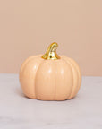 Petite Peach Pumpkin Ceramic Decor