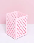 Metal Pink Pen Holder