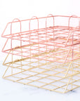 Wire Gold Paper Rack