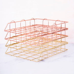 Wire Gold Paper Rack