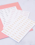 Foil Stickers for Binder Divider Tabs