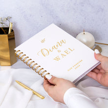 Load image into Gallery viewer, Playful Names Foil Wedding Lined Notebook
