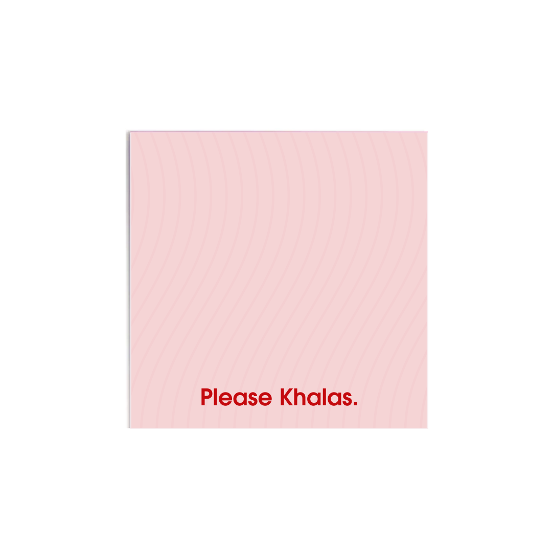Please Khalas Pink Mini Notepad – By Lana Yassine
