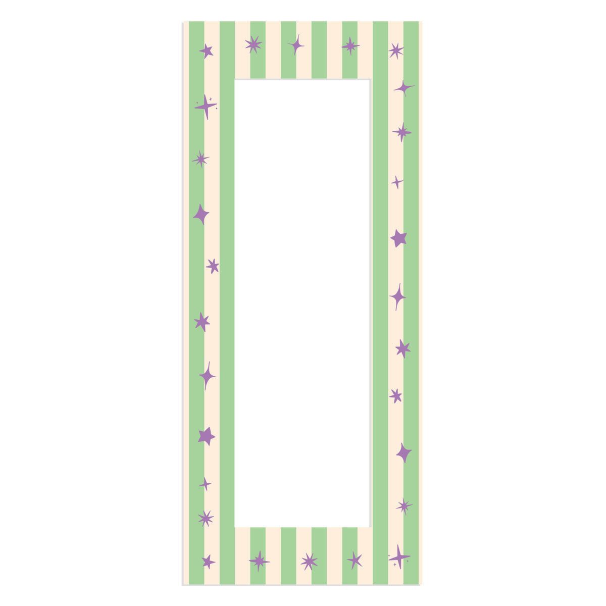 Minty Stripes - Photo Strip Frame Magnet