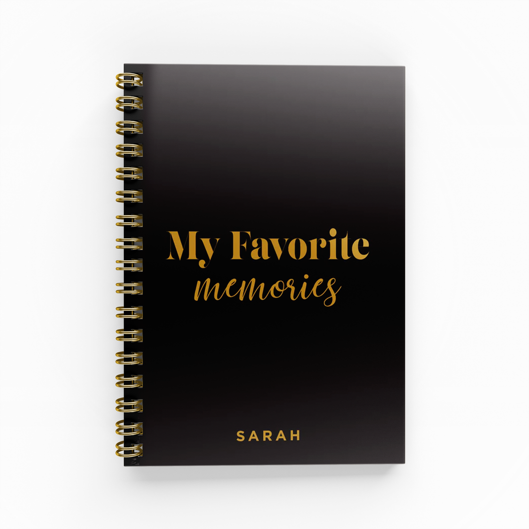 My Favorite Memories A6 Foil Lined Notebook