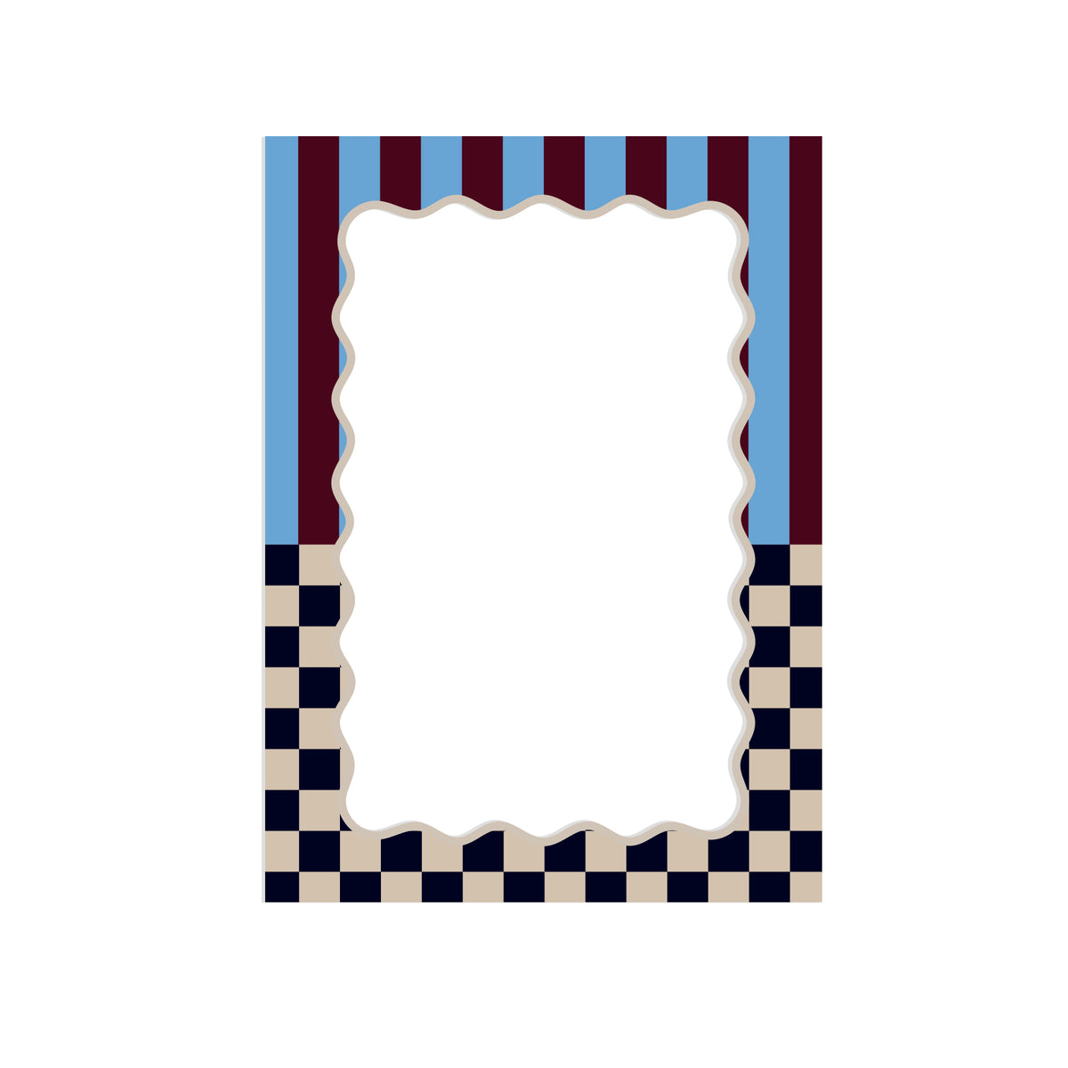 Retro Grid - Classic Frame Magnet