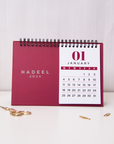 Any Simple Name Foil Desk Calendar