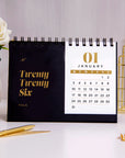 Yearly Foil Bold Desk Calendar