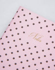 Strawberry Latte Polka Dot Lined Notebook