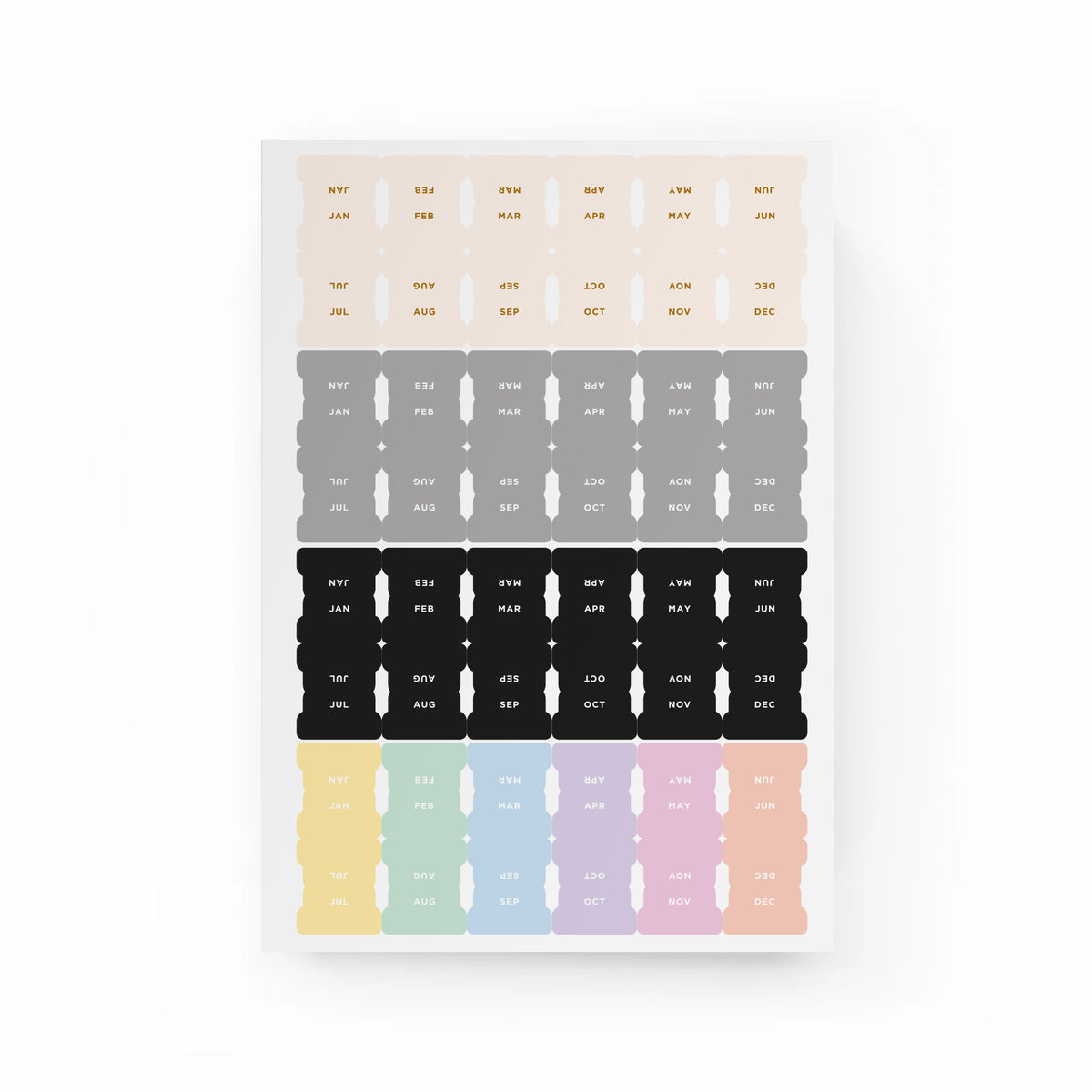 Monthly Tabs Stickers - ستيكرات فواصل شهرية