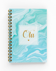 Turquoise Marble A6 Foil Lined Notebook