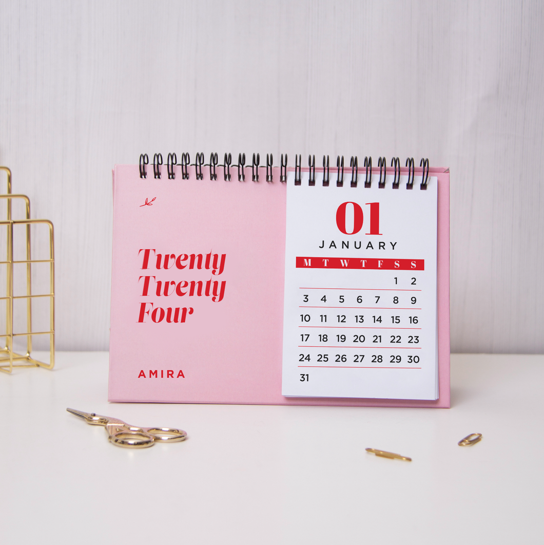 Twenty Twenty Four Foil Bold Desk Calendar