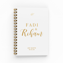 Load image into Gallery viewer, Playful Names Foil Wedding Lined Notebook

