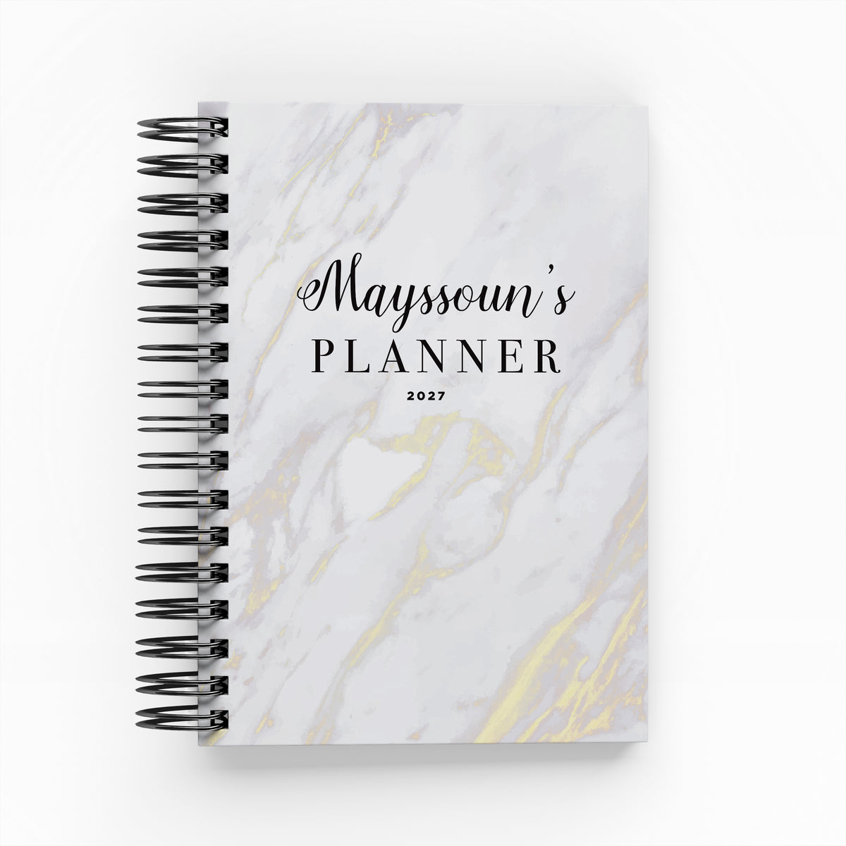Any Quote White Marble Daily Planner
