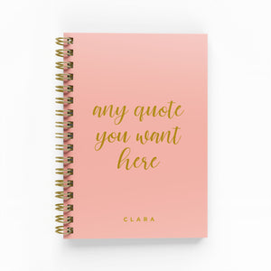 Any Script Quote Foil Lined Notebook