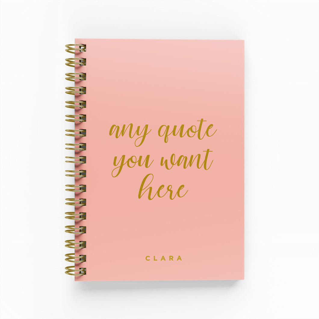 Any Script Quote Foil Lined Notebook