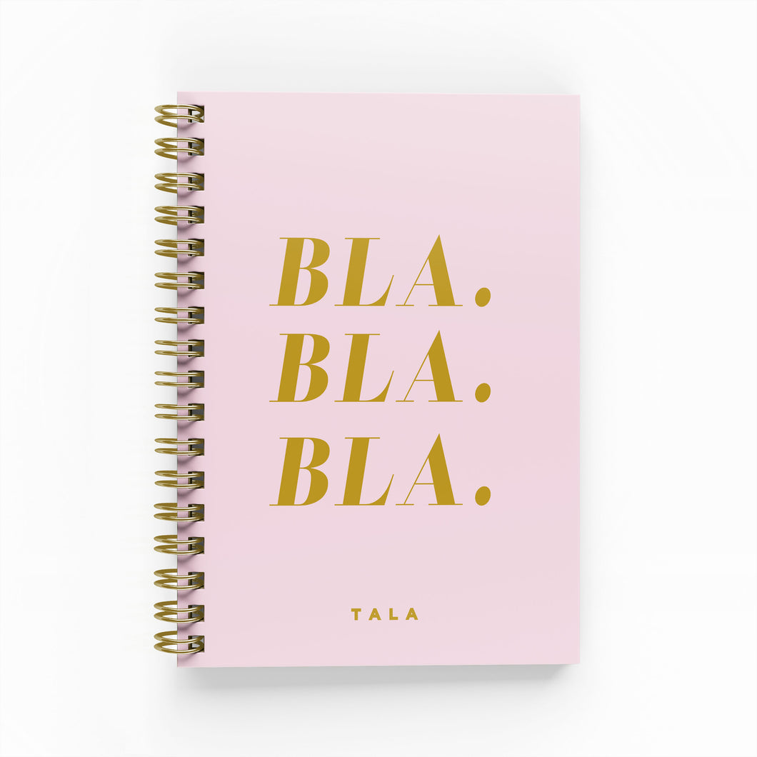 Bla Bla Bla Foil Lined Notebook