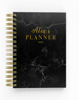 Any Quote Black Marble Foil Daily Planner