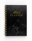 Any Quote Black Marble Foil Undated Planner