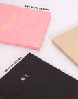 Any Name Pink Vegan Leather Lined Notebook