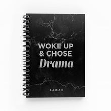 Load image into Gallery viewer, Woke Up and Chose Drama Foil Lined Notebook
