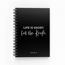 Load image into Gallery viewer, Life is Short Eat Knefe Foil Undated Planner
