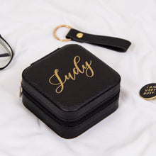 Load image into Gallery viewer, Black Leather Jewelry Box
