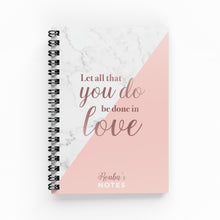Load image into Gallery viewer, Pink &amp; Marble Lined Notebook - By Lana Yassine
