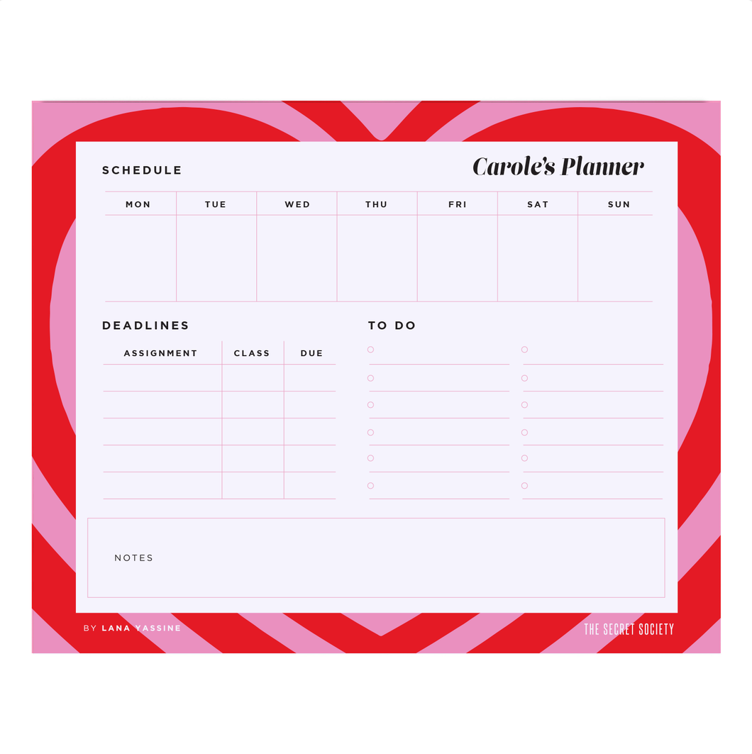 Power Puffs Compact  Student Weekly Desk Planner | The Secret Society