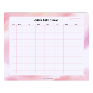 The Jane Time Blocks Weekly Desk Planner