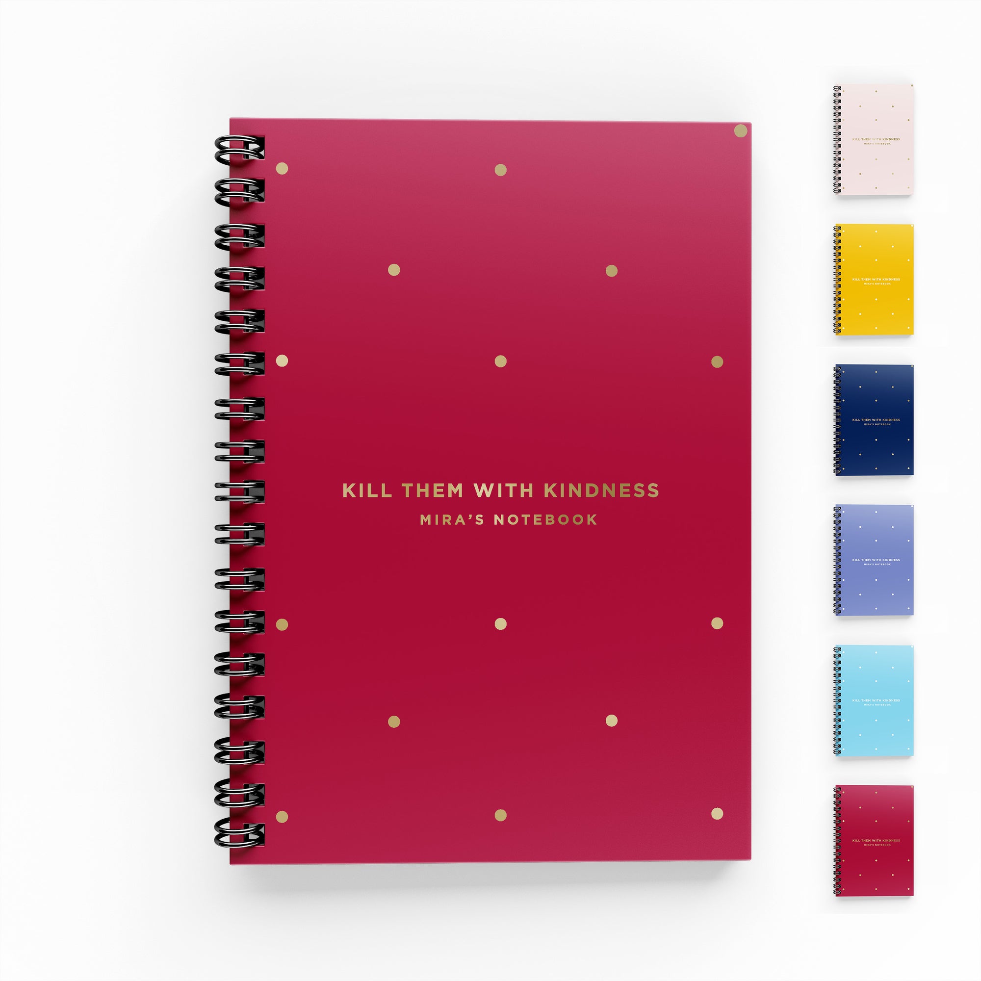 Polka Dots Lined Notebook - By Lana Yassine