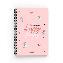 Load image into Gallery viewer, Contains Happy Thoughts Lined Notebook - By Lana Yassine
