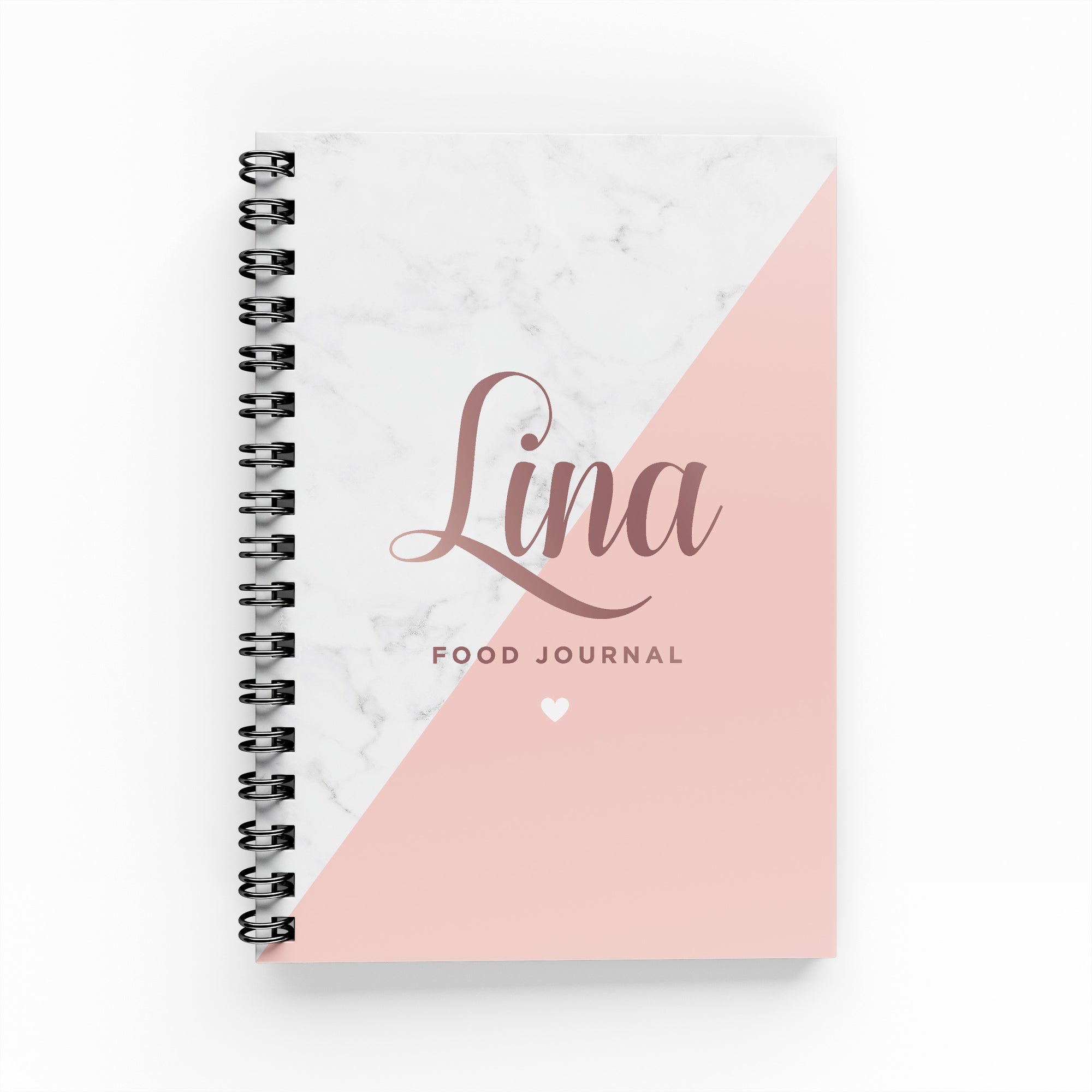 Pink &amp; Marble Undated Weekly Food Journal - By Lana Yassine