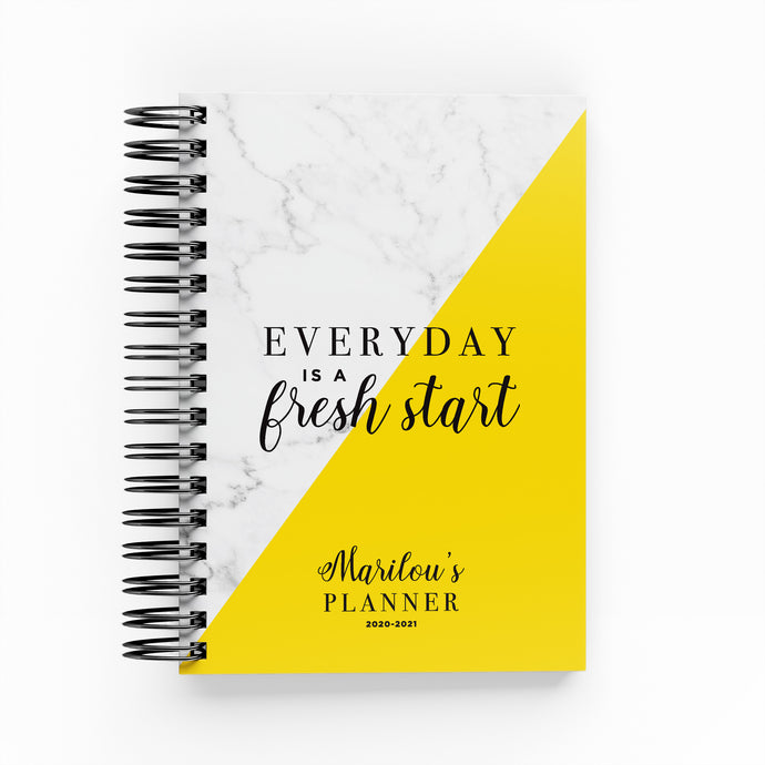 Marble & Yellow Daily Planner - By Lana Yassine