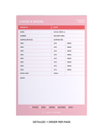 Colorful Order Tracker Desk Planner