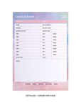 Pastel Clouds Order Tracker Desk Planner