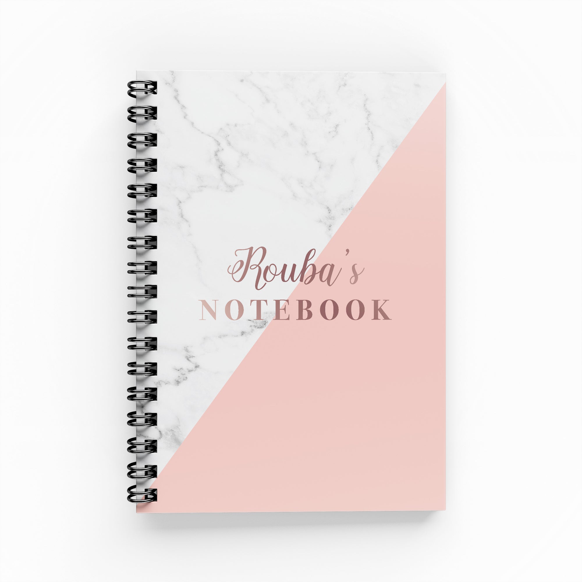 Pink & Marble Lined Notebook - By Lana Yassine