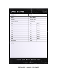 Black Marble Order Tracker Desk Planner