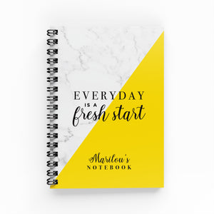 Marble & Yellow Lined Notebook - By Lana Yassine