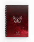 Red Space Lined Notebook - By Lana Yassine