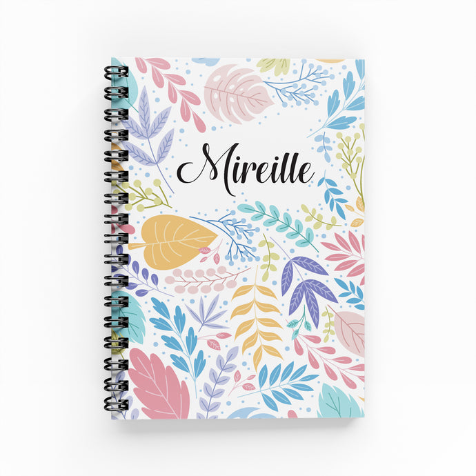 Colorful Leaves Lined Notebook - By Lana Yassine