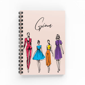Colorful Fashion Lined Notebook - By Lana Yassine