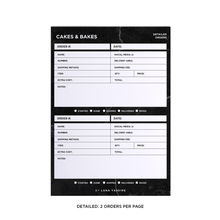 Load image into Gallery viewer, Black Marble Order Tracker Desk Planner
