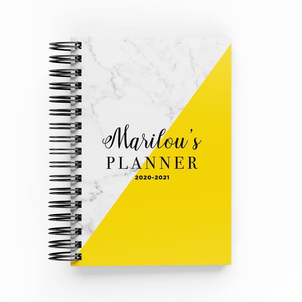 Marble & Yellow Daily Planner - By Lana Yassine