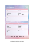 Pastel Clouds Order Tracker Desk Planner