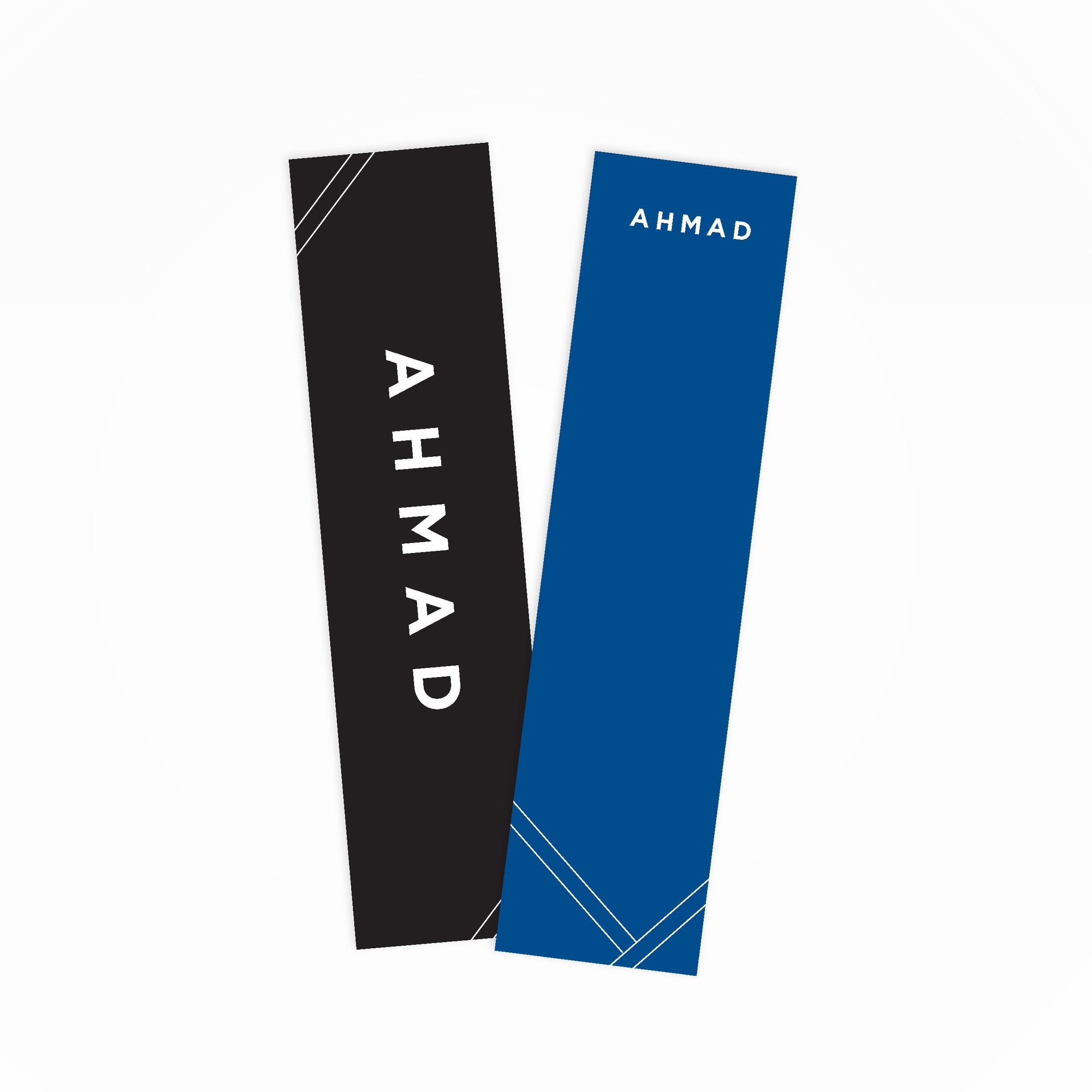 Black & Navy Simple Bookmarks - By Lana Yassine